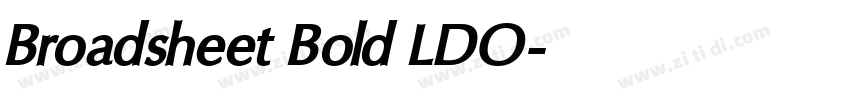 Broadsheet Bold LDO字体转换